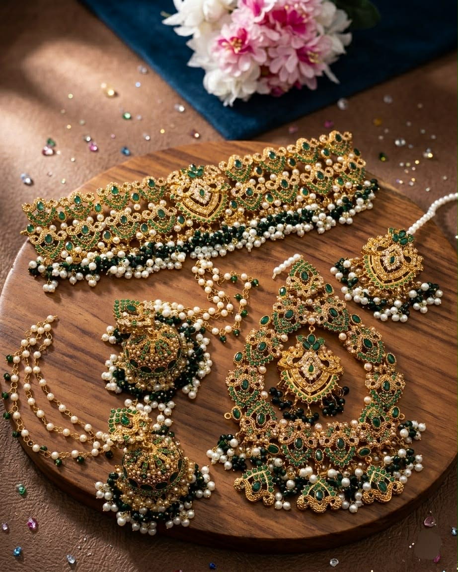 Premium Quality Zarkoon stone Bridal set