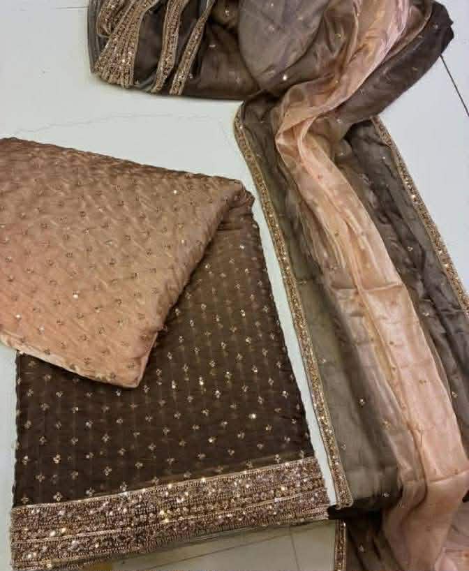 3 Piece unstitched Cut Dana Suits