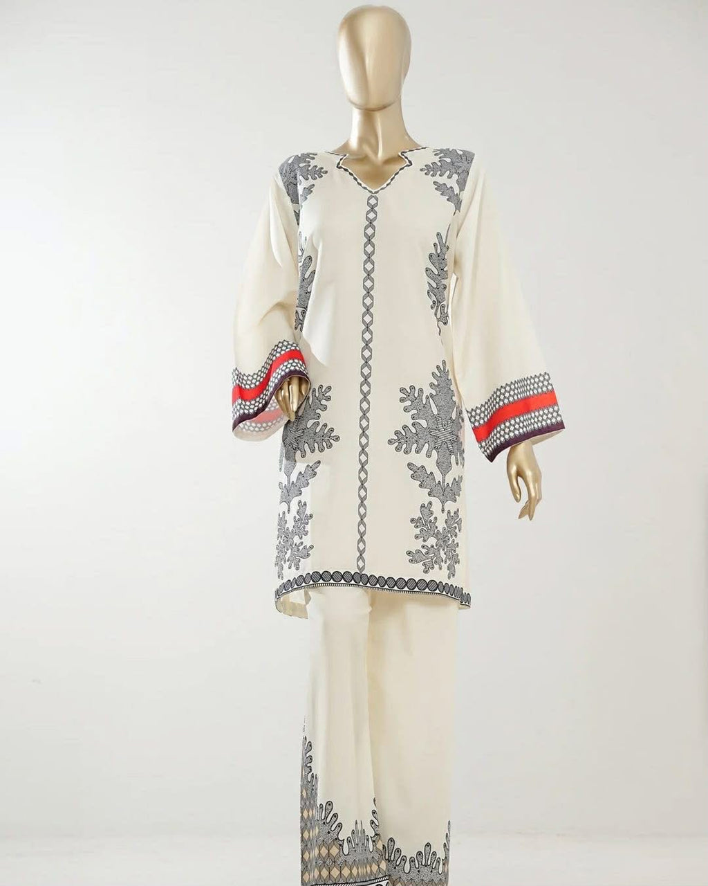 Printed Lawn stitched Suit by Amna Khatija
