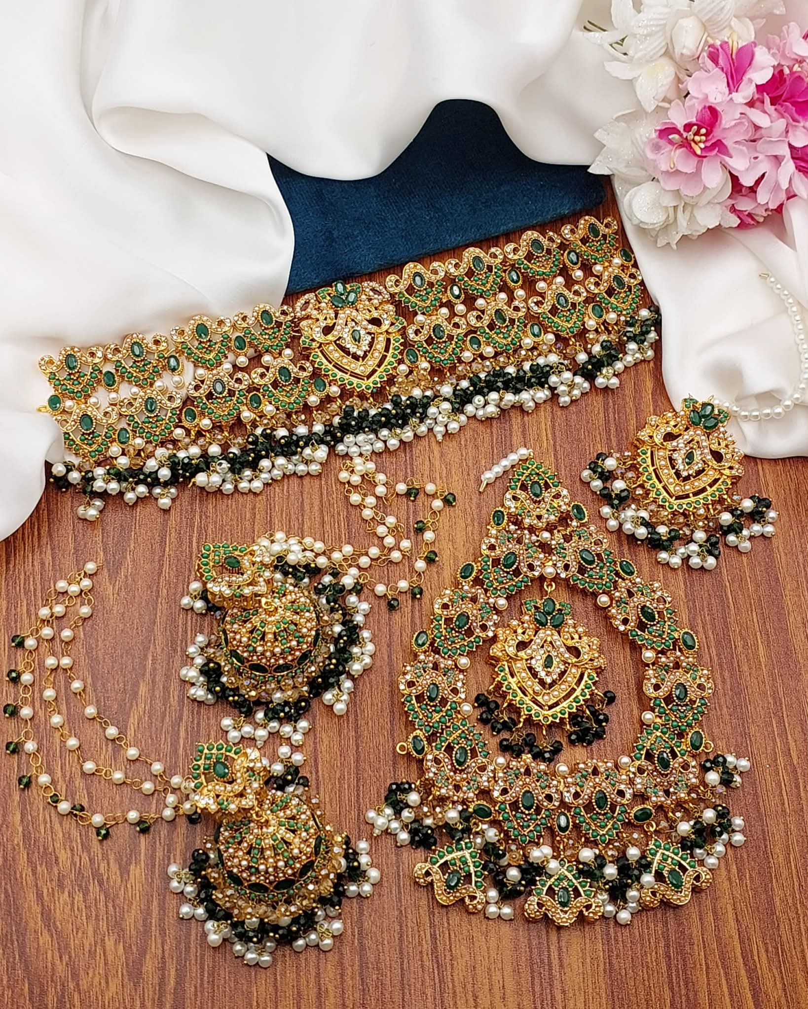 Premium Quality Zarkoon stone Bridal set