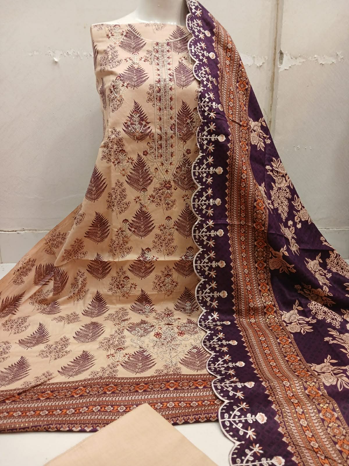kastoori imbrided lawn suits