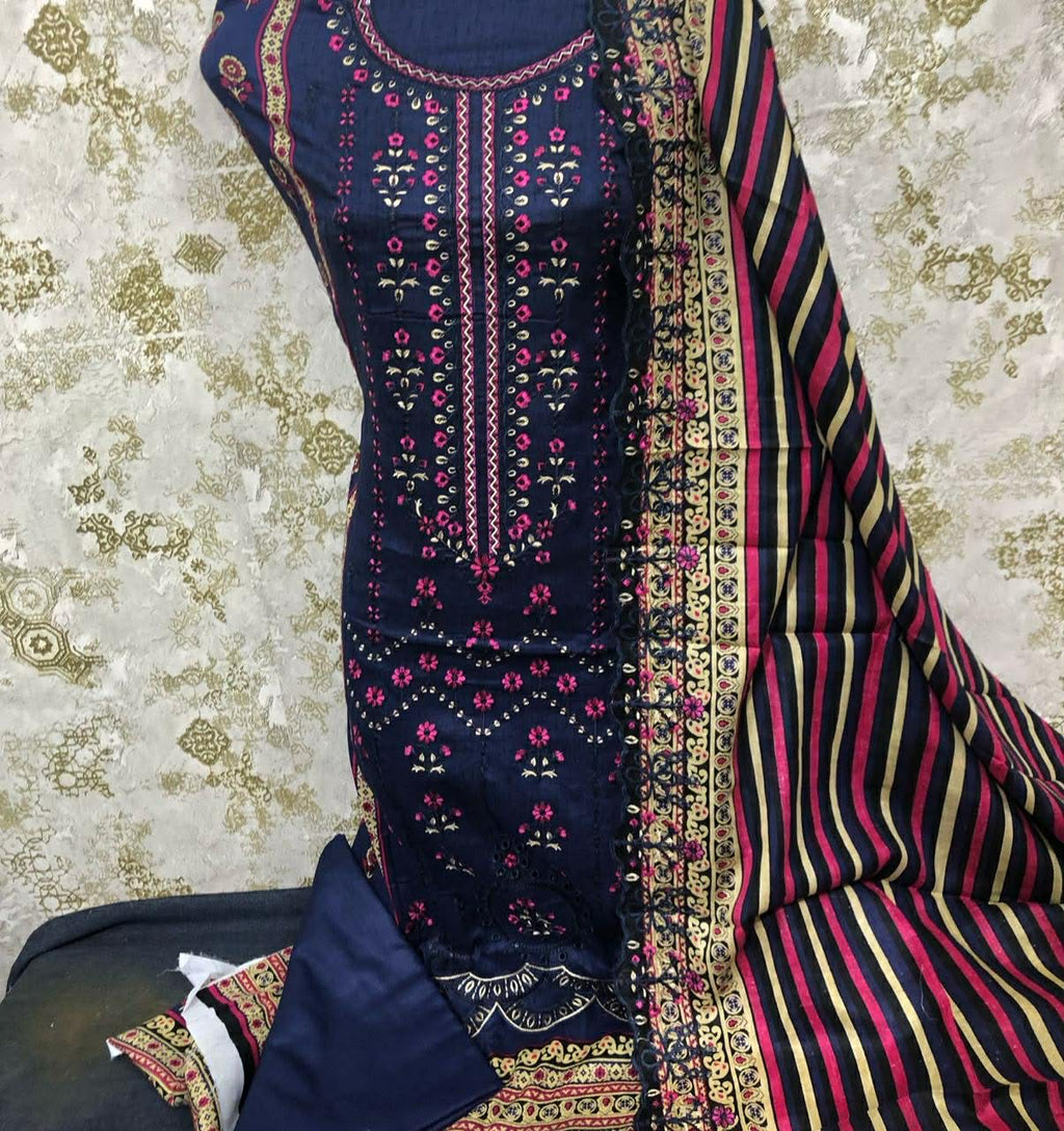 kastoori imbrided lawn suits