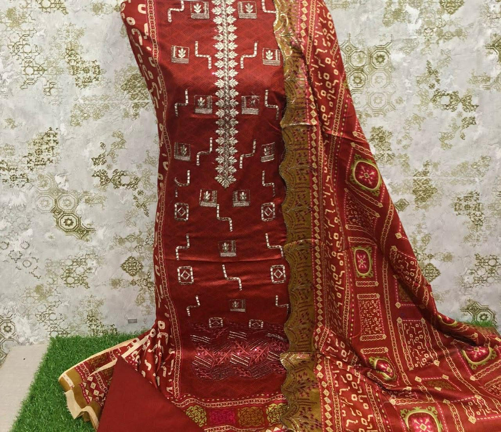 kastoori imbrided lawn suits