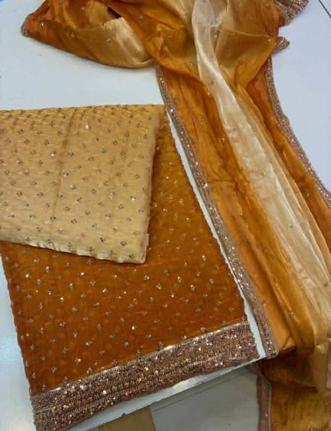 3 Piece unstitched Cut Dana Suits