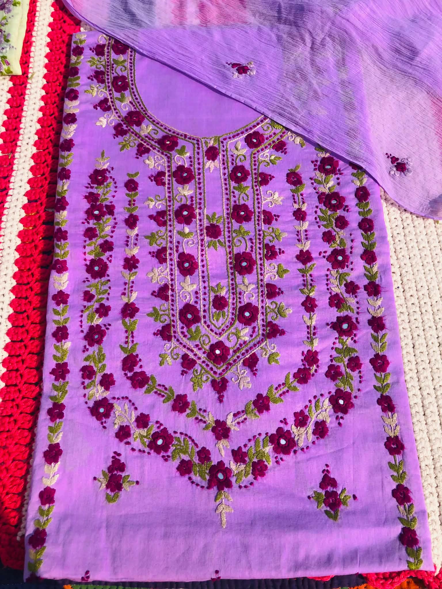 Gull Ahmed Lawn Multani Karhai With Shifoon Dubata