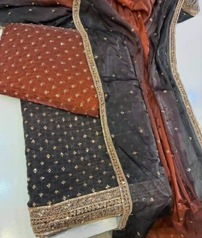 3 Piece unstitched Cut Dana Suits