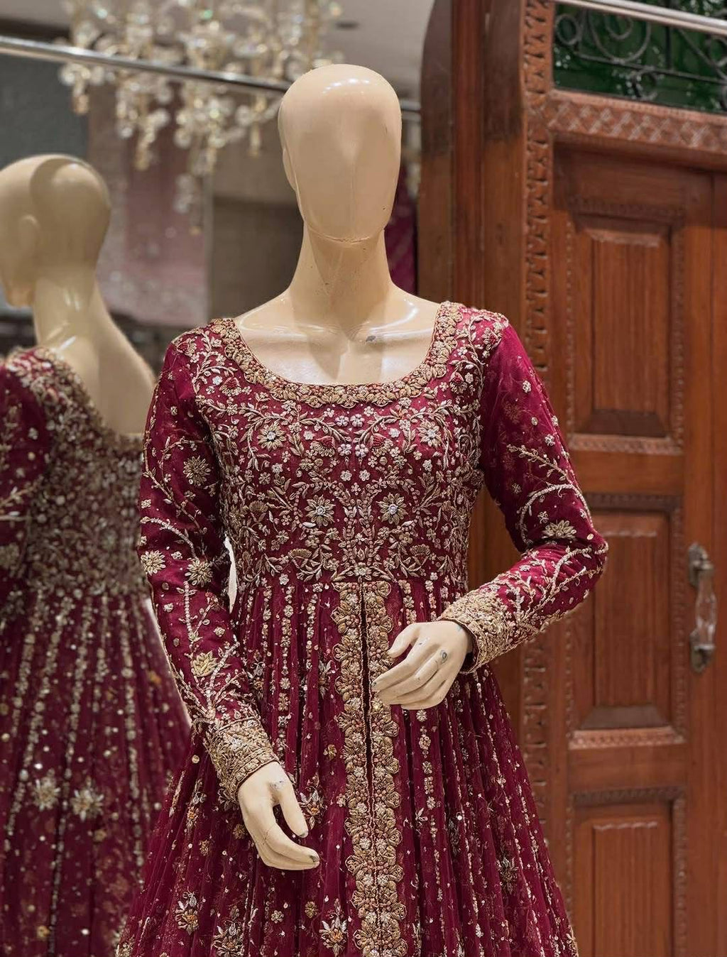 Heavy Bridal Lehenga With Kora, Nakshi Dapki Work