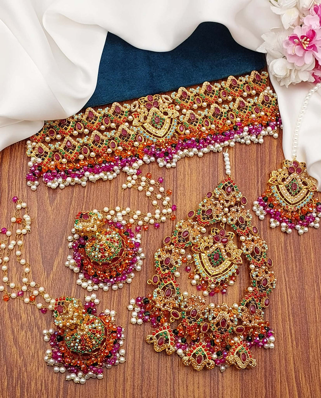 Premium Quality Zarkoon stone Bridal set