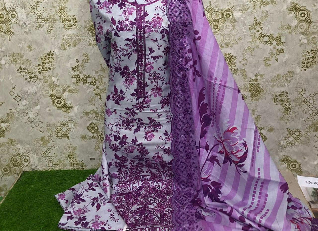 kastoori imbrided lawn suits